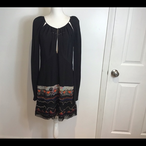 CHLOE SILK EMBELLISHED LACE BEADS DRESS NWT SZ 12 - Picture 13 of 16